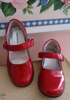  Size 10 Candy Apple Red Patent Glitter Mary Jane MJ Shoes w 