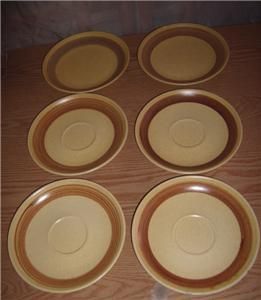 Canonsburg Pottery Co Sunbeam 2 Plates 4 Saucers 1968