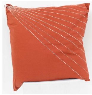 Calvin Klein Studio Home Atlas Fan Stitch Pillow Geranium Red 26 x 26 