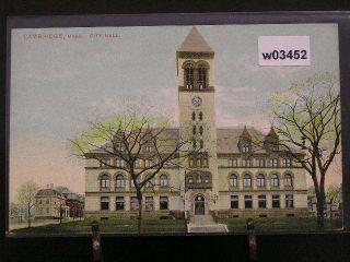  Cambridge MA City Hall Postcard W03452