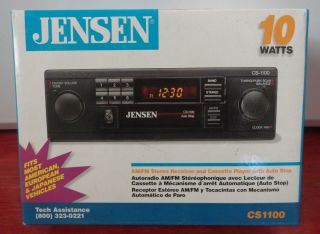 Jensen AM FM Car Radio Stereo Receiver Cassette Player CS 1100 NIB