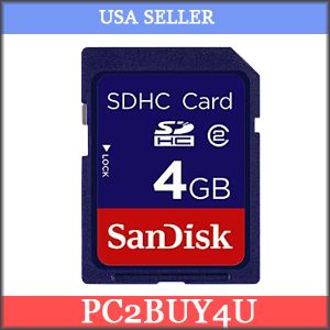 4GB SD HC Memory Card for Sanyo Xacti Camera VPC HD100