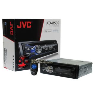 JVC KD R530 CAR STEREO CD RECEIVER /WMA FRONT AND REAR AUX 