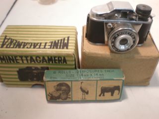 The Miniature Minetta Camera Made in Japan with Film