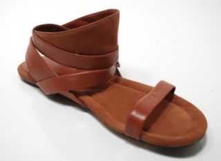Camilla Skovgaard London Cinnamon Napa Leather Suede Flat Sandals Fab 