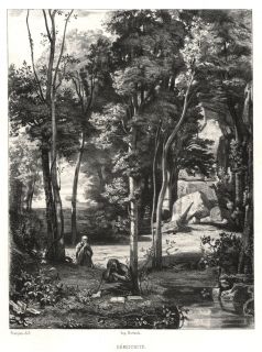 Camille Corot Barbizon Democrite Abderitain Louis Francais Michallon 
