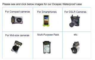 DiCAPac WPS5 WP S5 Waterproof Case for DSLR SLR Digital Camera Canon 