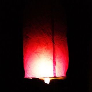 40 x Column Chinese Sky Fire Candle Paper Lanterns Purple Wishing 