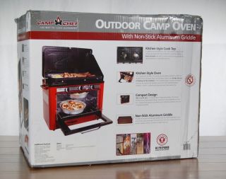 Camp Chef Outdoor Camp Oven Two Burner Camping Stove RED Compact 