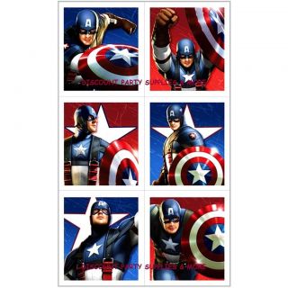  Captain America Stickers Party Favors Crafts