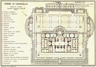  Rome Terme Di Caracalla 1925 Map
