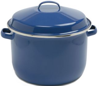 norpro 18qt 17l porcelain enamel canning pot blue ideal for canning 