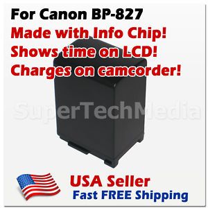5hr Battery for Canon BP 827 819 809 808 HG20 HG21