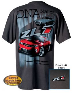 2012 69 Camaro ZL1 DNA Match T Shirt 67 68 70 71 72 78 79 87 88 89 92 
