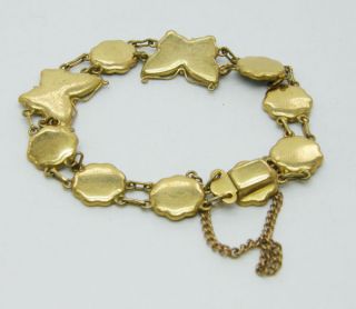 Vintage Gold Silver Japanese Amita Damascene Butterfly Bracelet