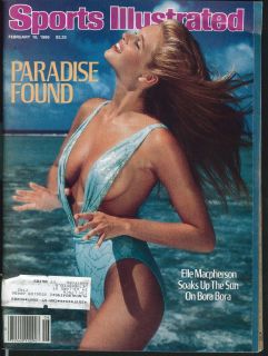   Illustrated Elle Macpherson Carl Lewis Swimsuit Issue 2 10 1986