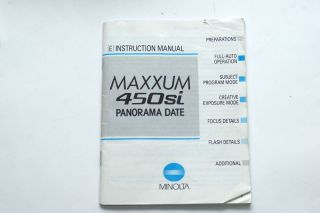 Minolta Maxxum 450SI 35mm Film Camera Body 28 90mm Zoom Lens Student 