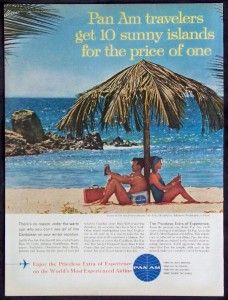 Vintage Magazine Print Ad Pan Am Airlines Caribbean