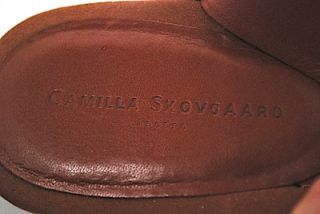 Camilla Skovgaard London Cinnamon Napa Leather Suede Flat Sandals Fab 