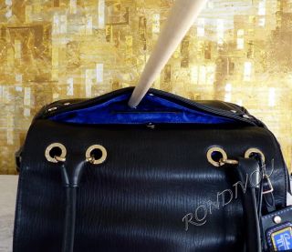 Tumi Carlos Falchi 073203 Black Leather Sexy Briefcase Luggage Laptop 