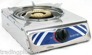   Stove Single Burner in Stainless Steel / Propane Cooktop Camping Stove
