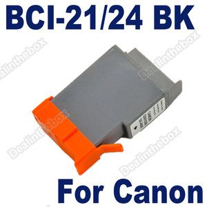 Single BCI 21 24 Black ink Cartridges for CANON Printer BJC 4000 