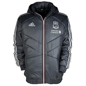 Adidas Liverpool Padded Jacket Grey Silver Size s XXL