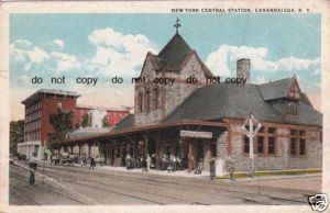 Canandaigua New York Railroad RR Station NY Postcard