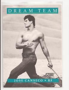 1991 JOSE CANSECO SCORE BASEBALL DREAM TEAM CARD #441 OAKLAND AS 