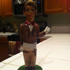 Vintage Mexican Cantinflas Ashtray Cigarette Holder Pottery Figurine 