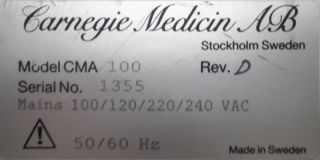 Carnegie Medicine CMA 100 Microdialysis Micro Injection Pump