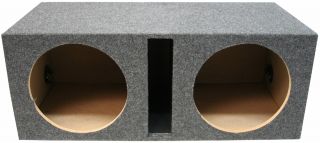 car audio dual 10 inch ported subwoofer bass speaker sub box 3 4 mdf 