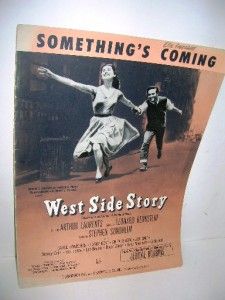 Somethings Coming Sheet Music West Side Story 1957