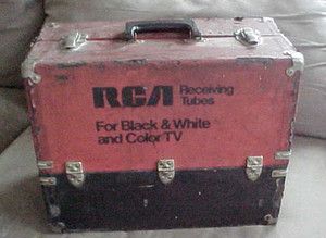 RCA Receiving Tubes Carrying Case with Lotsa Vacuum Tubes