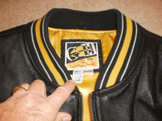   Pittsburgh Steelers Embroidered Leather G3 Carl Banks Bomber Jacket