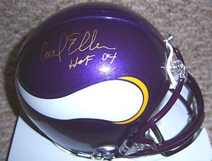 Carl Eller Autographed Signed Minnesota Vikings Mini Helmet Hologram 