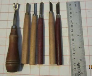 Various Wood worker Carving hand Tools knives knife chisel wooden lot 