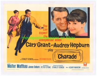 Charade Movie Poster HS lb Cary Grant Audrey Hepburn