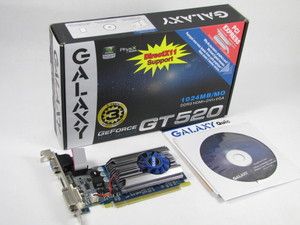   GeForce GT520 1GB DDR3 PCIe Graphics Video Card VGA DVI HDMI