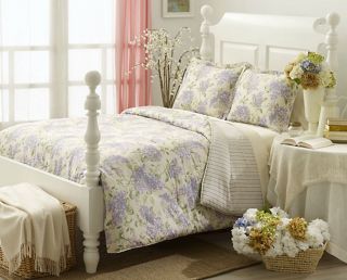 Ralph Lauren Cape Elizabeth Queen Comforter Lilac/Green/Cream NEW