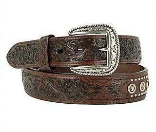 Ariat Belt Mens Western Cason 34 Brown Leather 10009387
