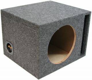 car audio single 10 inch ported subwoofer bass speaker sub box 3 4 mdf 