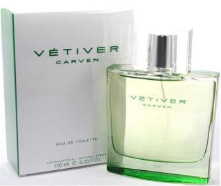 Vetiver Carven by Carven 3 3 oz EDT Spray for Men New in Box 