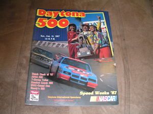 Vintage 1987 Daytona 500 NASCAR Program Petty Car Cover