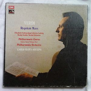   LP Set Verdi Requiem Mass Carlo Maria Giulina Elisabeth Schwarzkopf