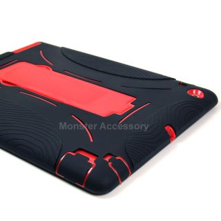   Red Kickstand Hard Case Cover For Apple New Ipad 3 3rd Generation