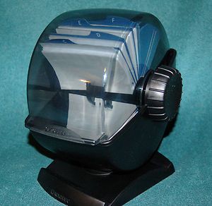 New Rolodex Covered Rotary Swivel Card File 2 1 4 x 4