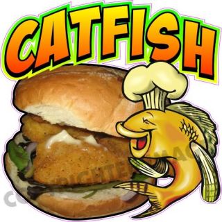 14 Catfish Sandwich Concession Restaurant Sign Decal