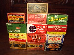    22 22 Caliber Shell Boxes Peters Winchester Remington Whiz Bang MORE