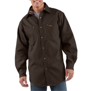 Flannel lined for warmth, Carhartts Canvas Shirt Jac is versatile and 